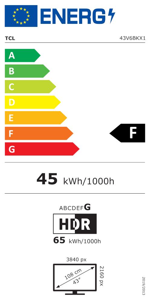 TCL 43" 4K/Smart 3840x2160