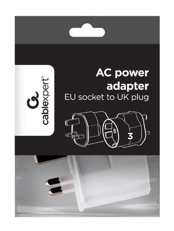 POWER ADAPTER AC EU TO UK 13A/A-AC-EUFUKM-01 GEMBIRD