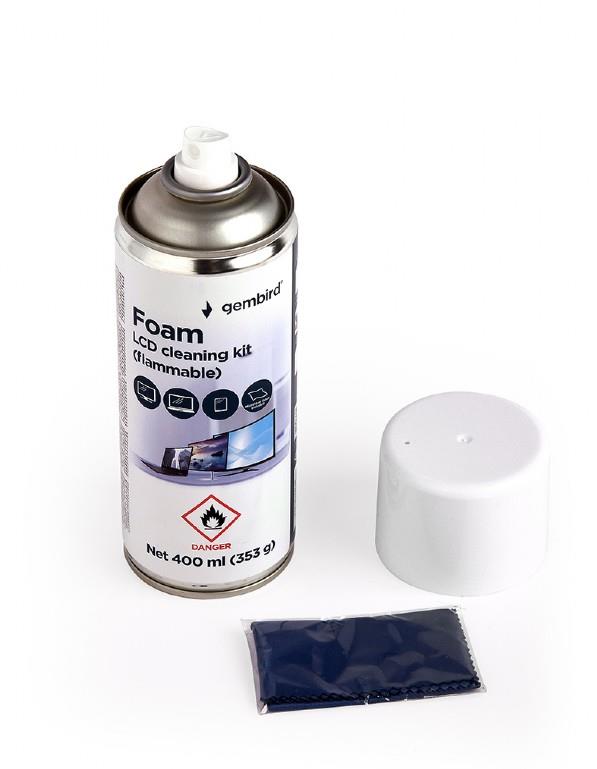 CLEANING KIT LCD FOAM 400ML/CK-LCD-08 GEMBIRD