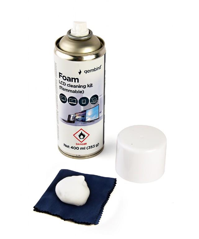 CLEANING KIT LCD FOAM 400ML/CK-LCD-08 GEMBIRD