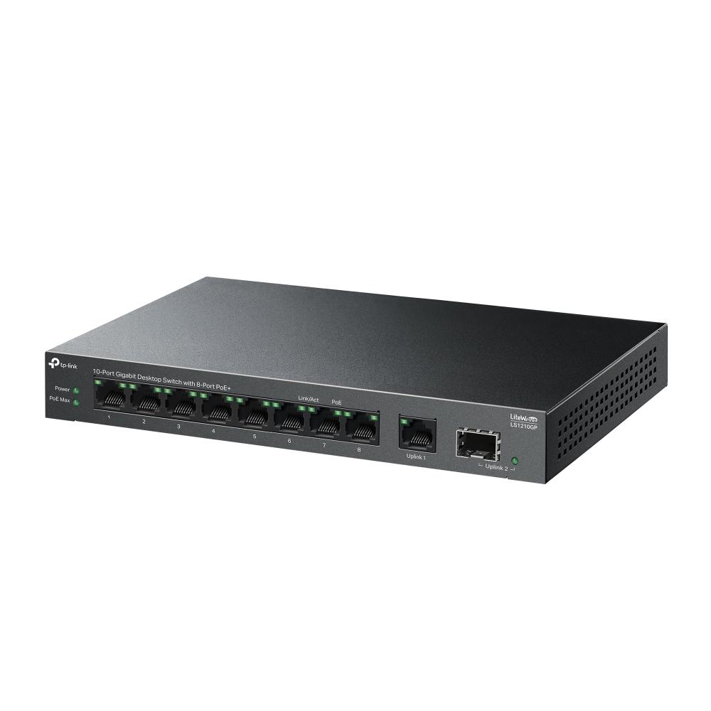 TP-LINK LS1210GP 9x10Base-T / 100Base-TX / 1000Base-T 1xSFP