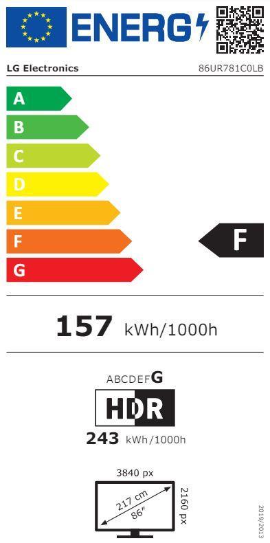 LG 86" Wireless LAN Bluetooth