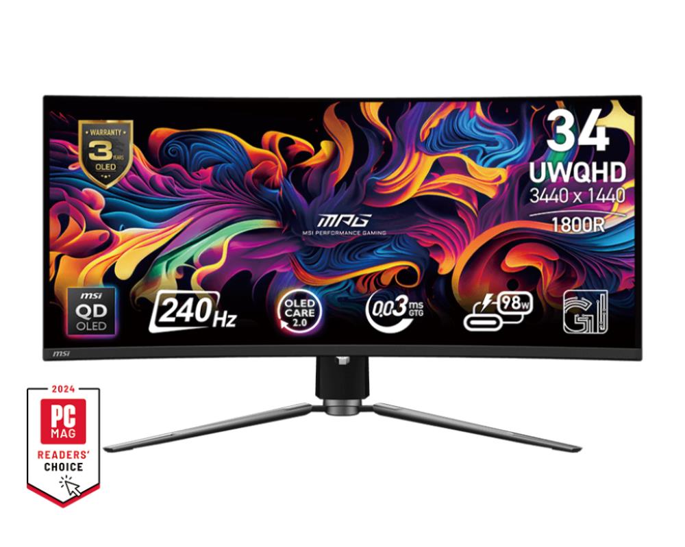 MSI 34" Gaming/Curved/21 : 9 Panel QD-OLED