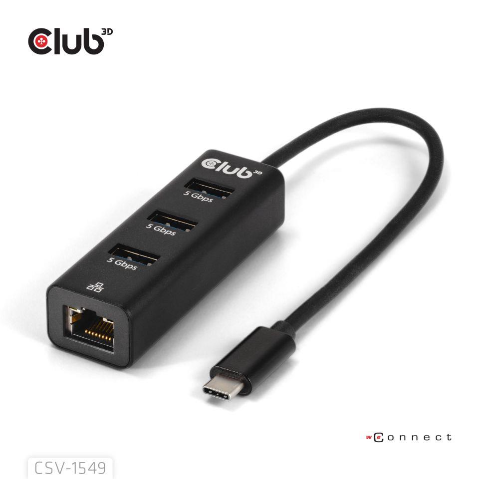 I/O HUB USB-C 3PORT/CSV-1549 CLUB3D