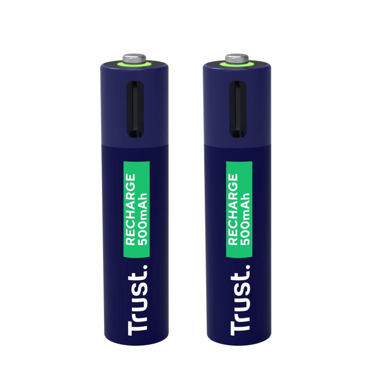 BATTERY RECH. LI-ION AAA 1.5V/500MAH USB-C 2PACK 25585 TRUST