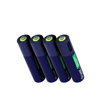 BATTERY RECH. LI-ION AAA/500MAH USB-C 4PACK 25671 TRUST