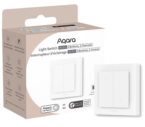 SMART HOME LIGHT SWITCH H2/WS-K08D AQARA