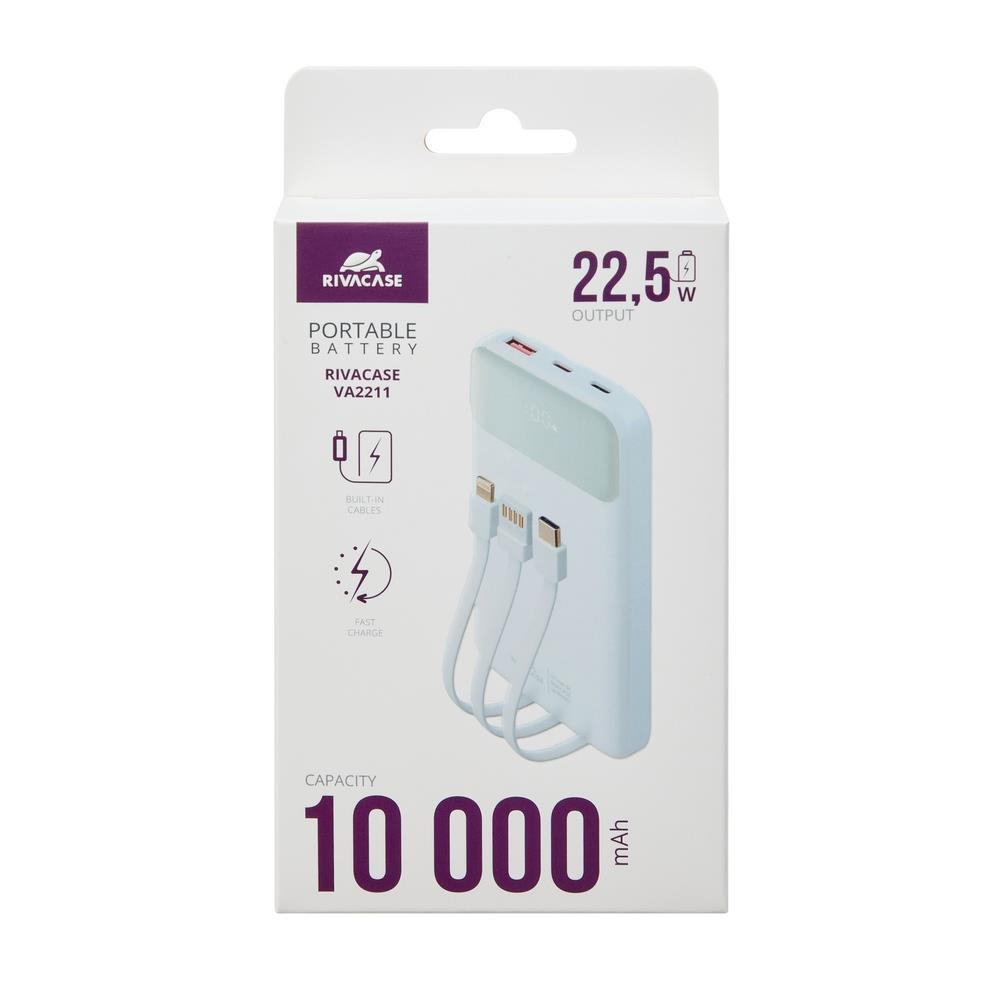 POWER BANK USB 10000MAH/VA2211 WHITE RIVACASE