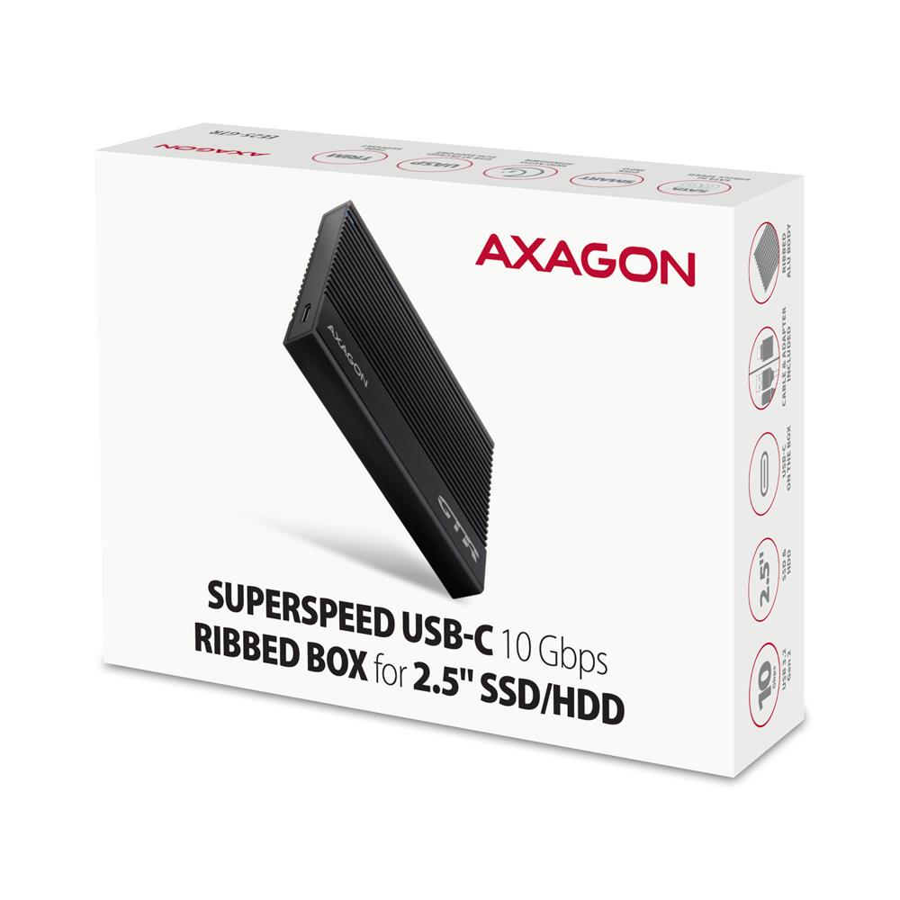 HDD ACC ENCLOSURE 2.5"/USB-C BLACK EE25-GTR AXAGON