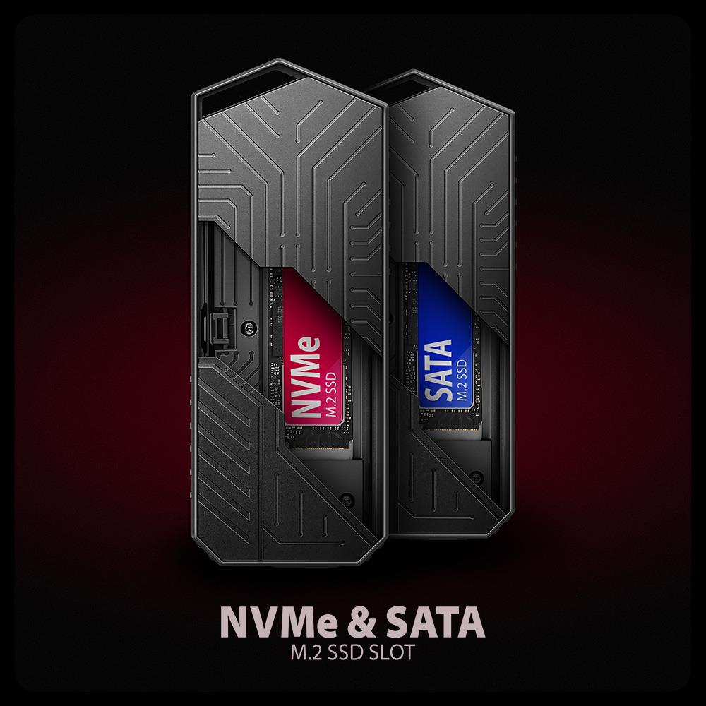 SSD ACC ENCLOSURE M.2 NVME/SATA USB-C EEM2-GAM AXAGON