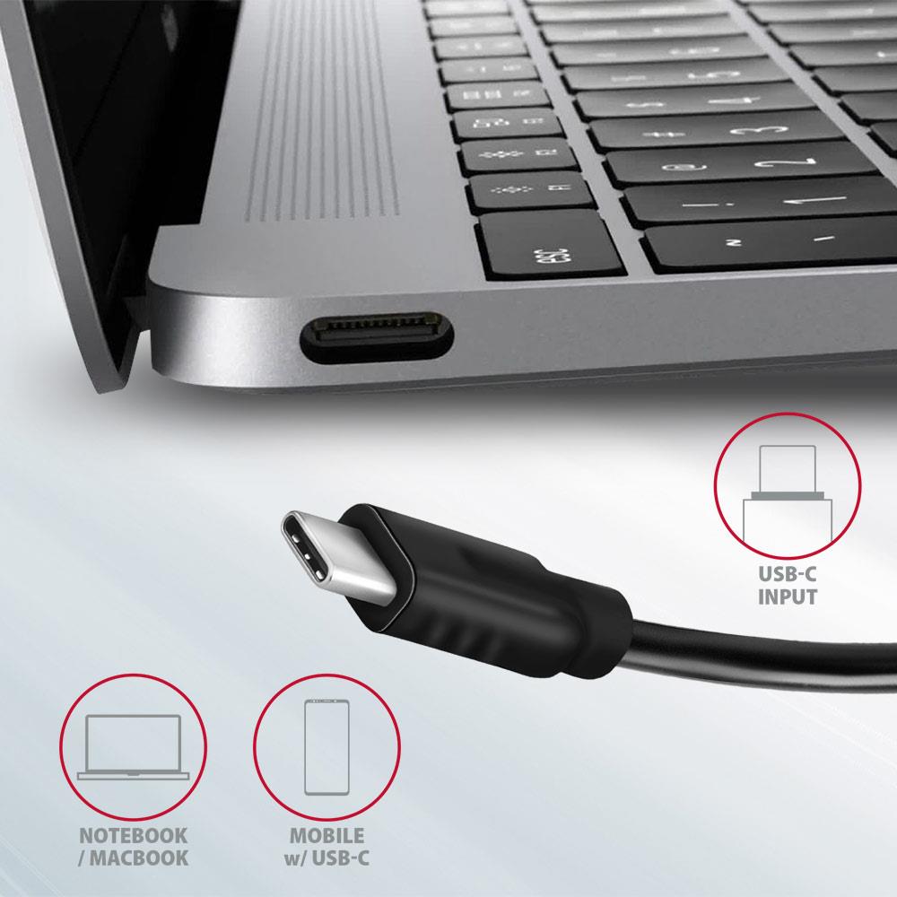 I/O HUB USB-C 5IN1/0.2M HMC-5G2 AXAGON