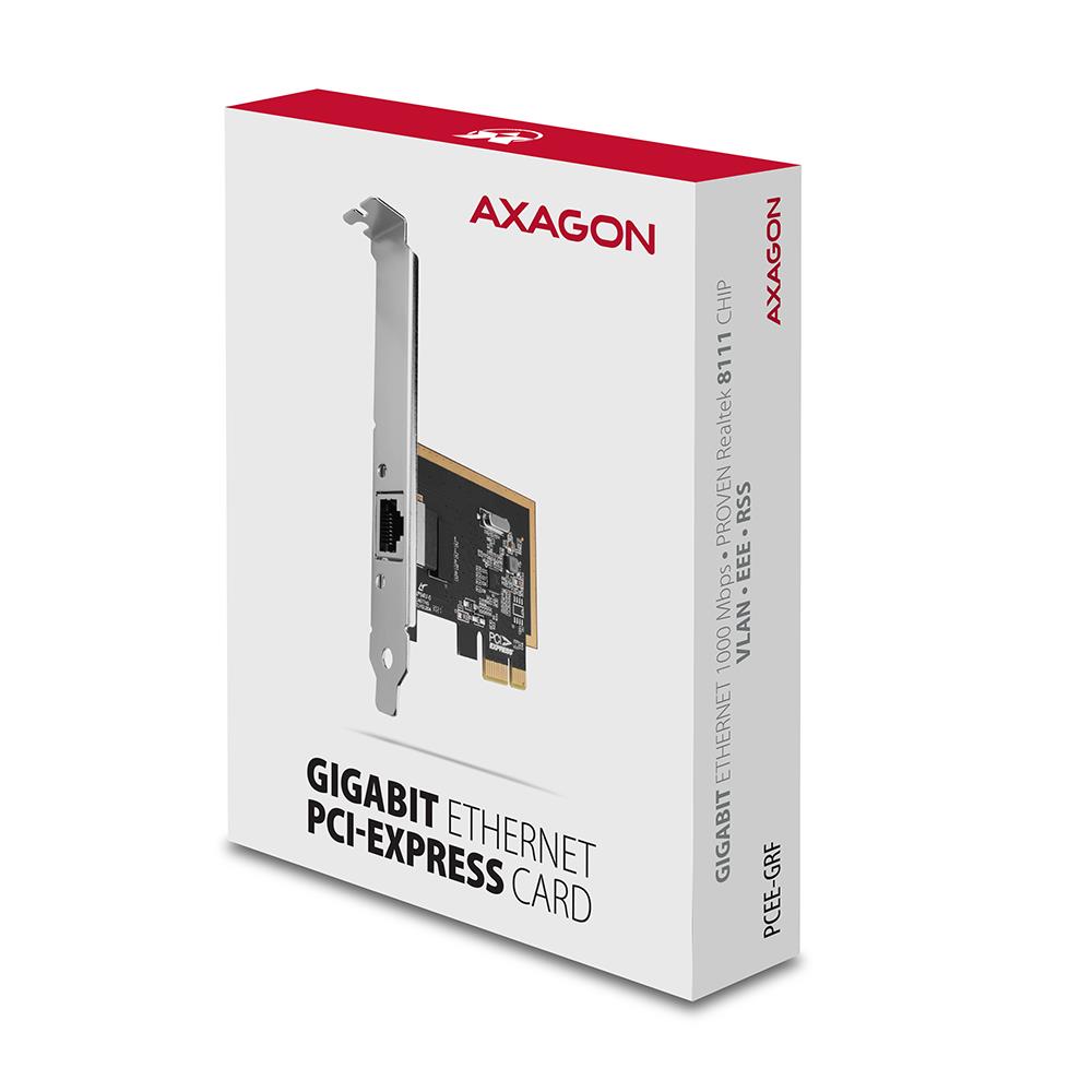 NET CARD PCIE 1GBE 1PORT/SP&LP PCEE-GRF AXAGON