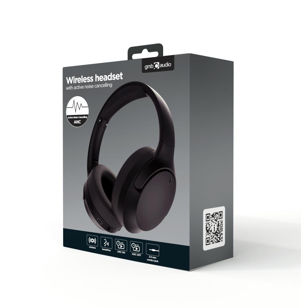 HEADSET BLUETOOTH/BLACK BHP-ANC-01 GEMBIRD