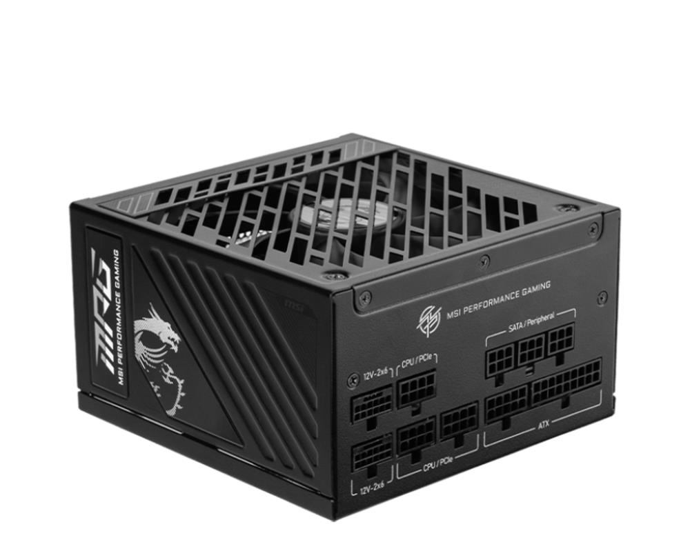 MSI MPG A1000GS PCIE5 1000 Watts Efficiency 80 PLUS GOLD