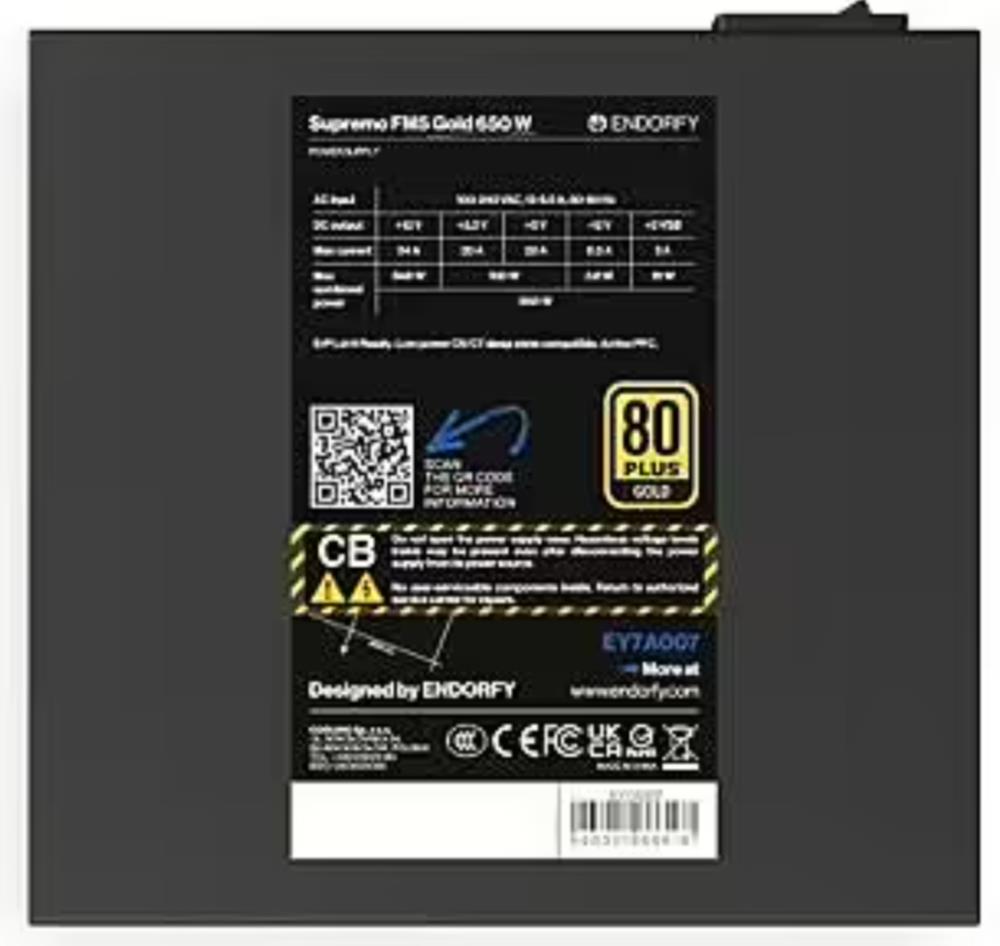 ENDORFY EY7A007 650 Watts Efficiency 80 PLUS GOLD