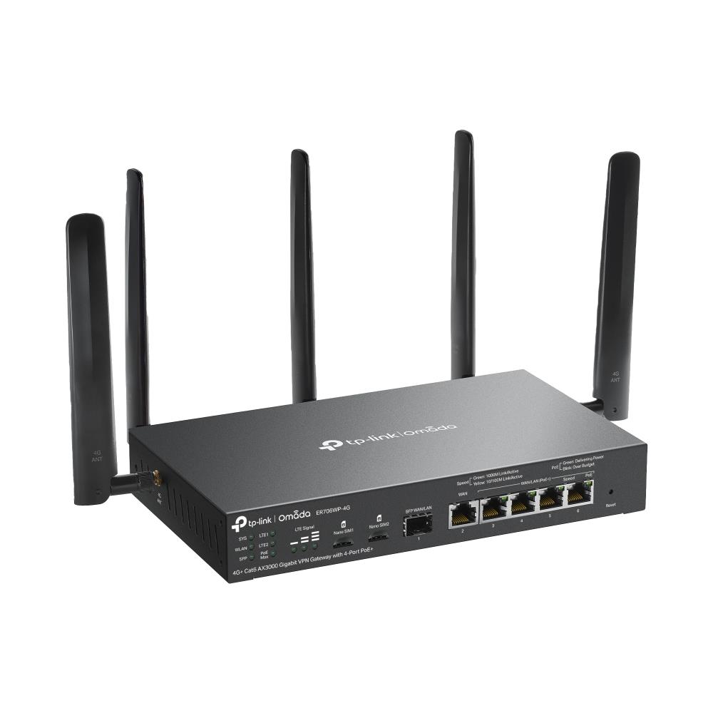 NET ROUTER 1000M 6PORT VPN/OMADA 4G+ ER706WP-4G TP-LINK