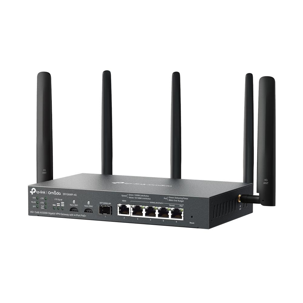 NET ROUTER 1000M 6PORT VPN/OMADA 4G+ ER706WP-4G TP-LINK