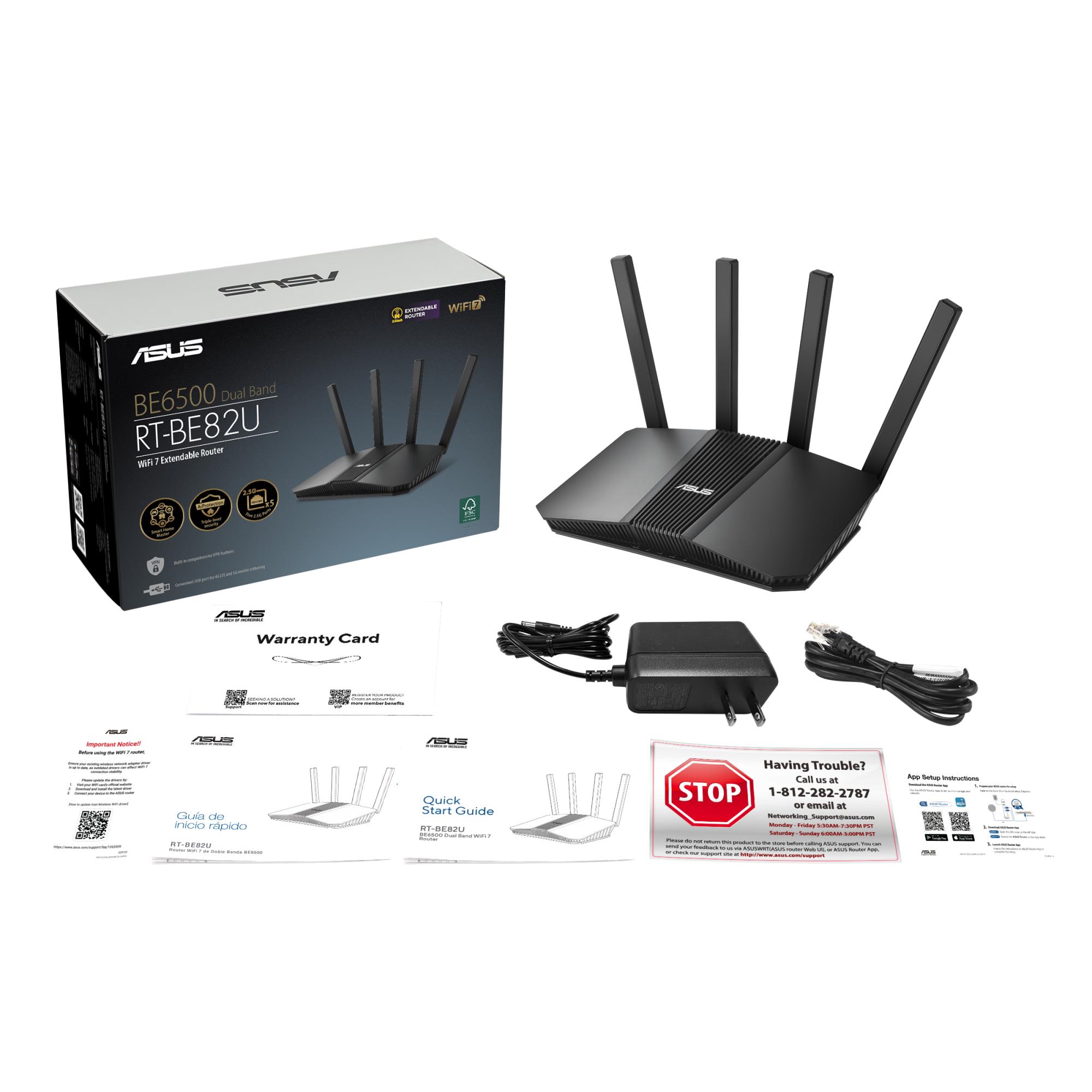 ASUS Wireless Router 6500 Mbps Number of antennas 4