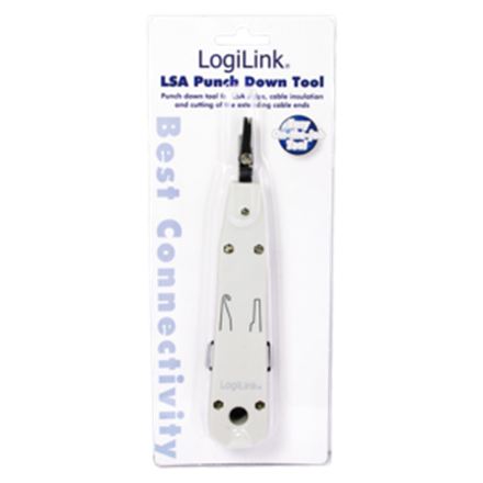 Logilink LSA Punch Down Tool  LSA Punch Down ToolSuitable for on-wall and in-wall wallplatesCutting of the extending cable end in one stepAccording to the standard EIA/TIA 568 BFor Network