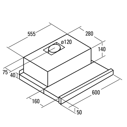 CATA Hood TF-7600 GWH Telescopic