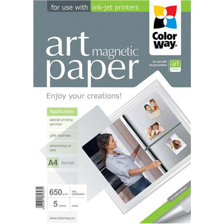ColorWay ART Matte Magnetic Photo Paper White A4 A4 650 g/m²