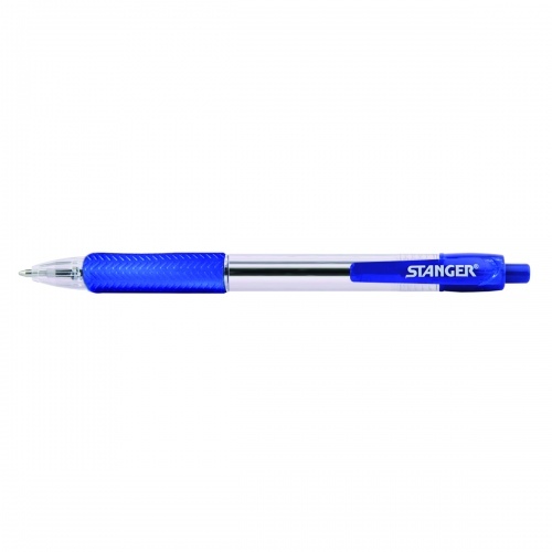 STANGER Ball Point Pens 1.0 Softgrip retractable, blue, 1 pcs. 18000300038