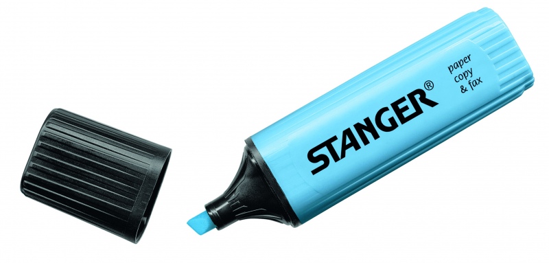 STANGER highlighter, 1-5 mm, blue, Box 10 pcs. 180005000