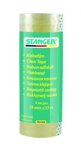 STANGER Clear Tape 19 mm x 33 m, 8 pcs. 18062