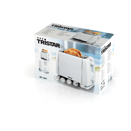 Toaster | Tristar | BR-1009 | Number of slots 2 | 750 W | White