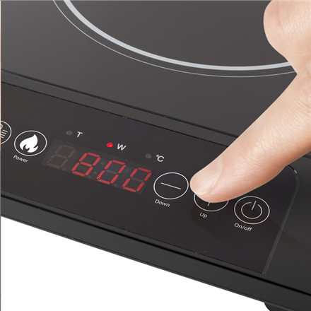 Tristar | Free standing table hob | IK-6178 | Number of burners/cooking zones 1 | Touch control | Bl