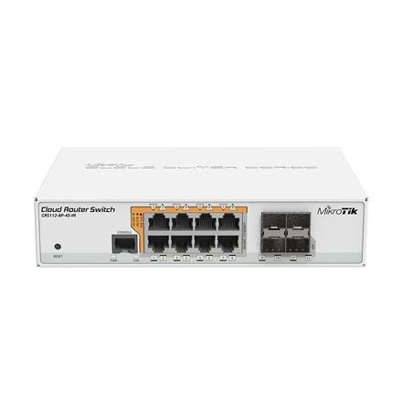 MikroTik Cloud Router Switch CRS112-8P-4S-IN SFP ports quantity 4