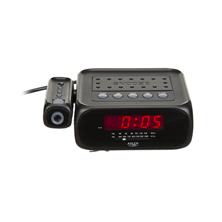 Adler Alarmclock Radio with projector AD 1120 Black