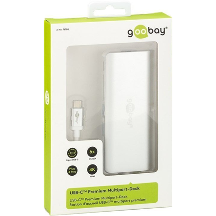 Goobay USB-C Premium Multiport-Dock 76788 Silver