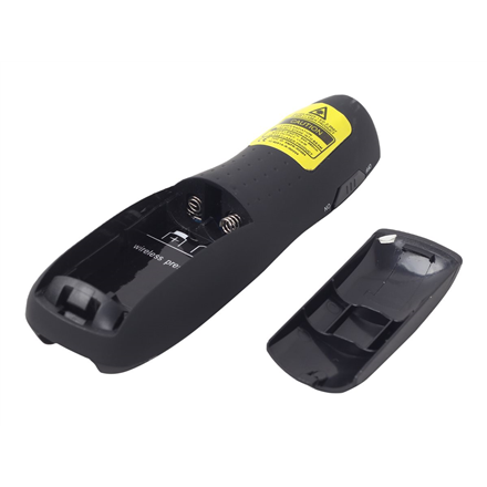 Gembird Wireless presenter with laser pointer WP-L-02 Weight 84 g Black Width 38 mm Height 105 mm Ye