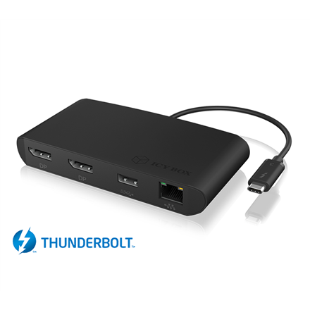 Raidsonic Icy Box Thunderbolt 3 DockingStation with dual DisplayPort interface  IB-DK406-TB3