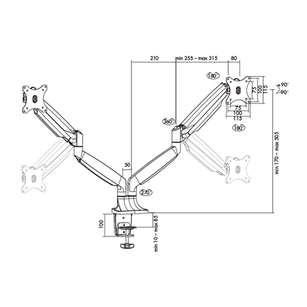 Logilink BP0043 Dual Monitor Desk mount