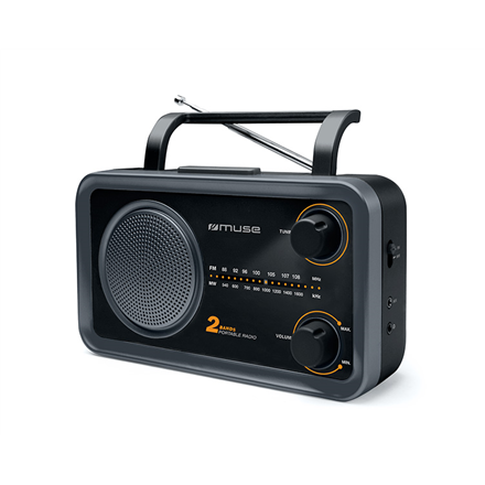 Muse 2-bands portable radio M-06DS Grey
