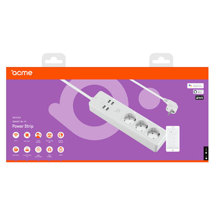 ACME SH3103 Smart Wifi EU Power Strip - White