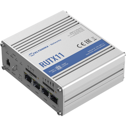Teltonika Industrial Router 4G LTE Cat6 DualSIM RUTX11 867 Mbit/s