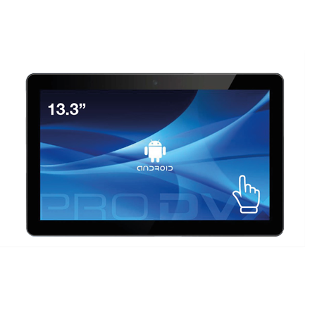 ProDVX APPC-13DSKP 13.3" Android Panel PC/1920 x 1080/300 Ca/Cortex A17 Quad Core PoE/2GB/8GB eMMC Flash/Android 6/RJ45 + WiFi/VESA/Black ProDVX