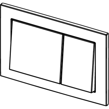 TECEbase toilet flush plate for dual-flush system