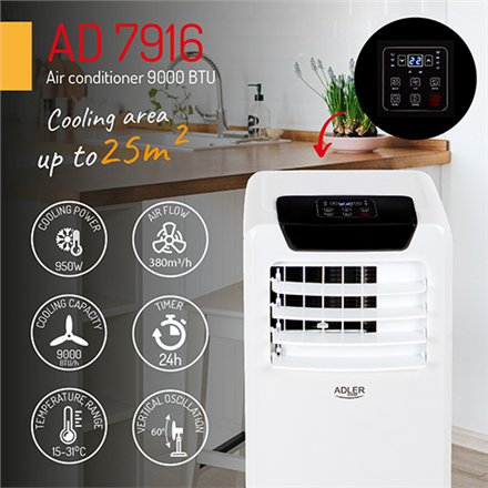Adler Air conditioner AD 7916 Number of speeds 2
