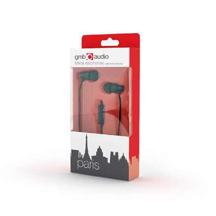 Gembird Metal earphones with microphone "Paris" 3.5 mm