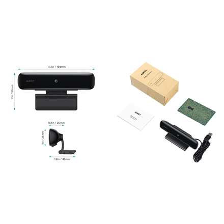 Aukey 1080p Webcam PC-W1 Black