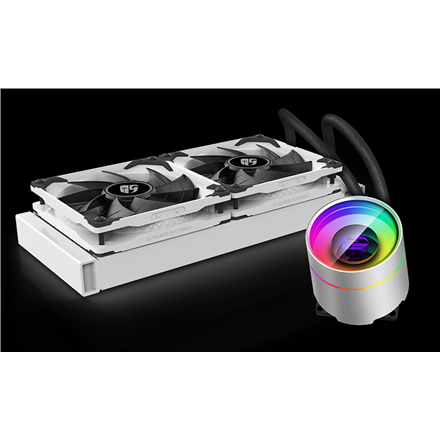 Deepcool Liquid cooler CASTLE 240EX WHITE Intel