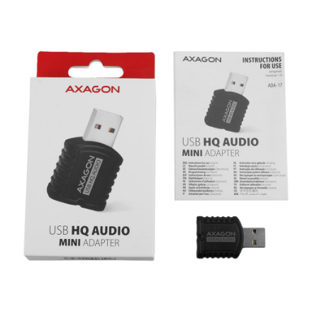 AXAGON | ADA-17 USB - HQ Mini Audio Adapter