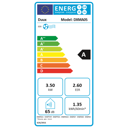 Duux Air conditioner Blizzard Number of speeds 3