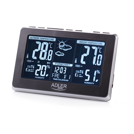 Adler Weather station AD 1175 Black