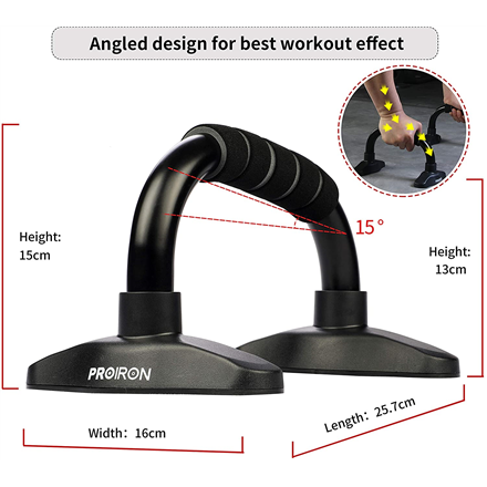 PROIRON Push Up Bar Stands Black