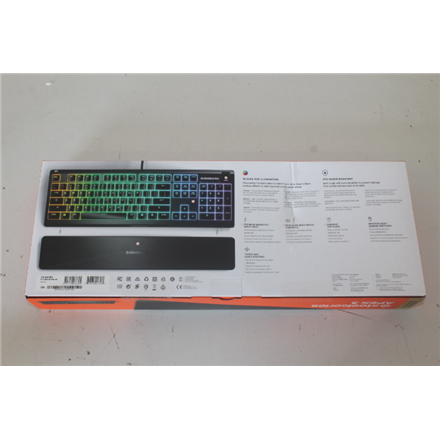 SALEOUT: SteelSeries Apex 3  Gaming keyboard IP32 water resistant for protection against spills